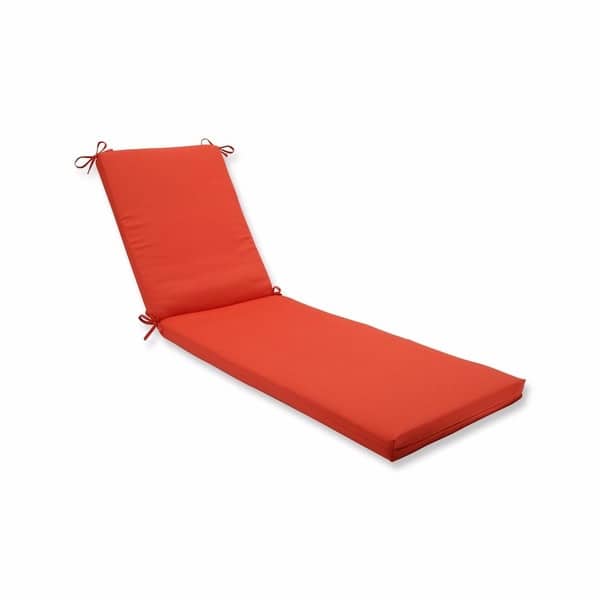 80" Orange UV/Fade Resistant Outdoor Patio Chaise Lounge Cushion with